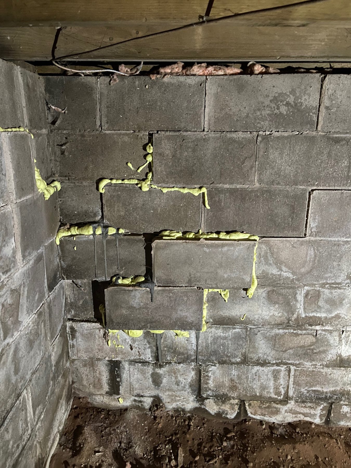 Concrete block foundation repair and masonry work in Prince Edward Island